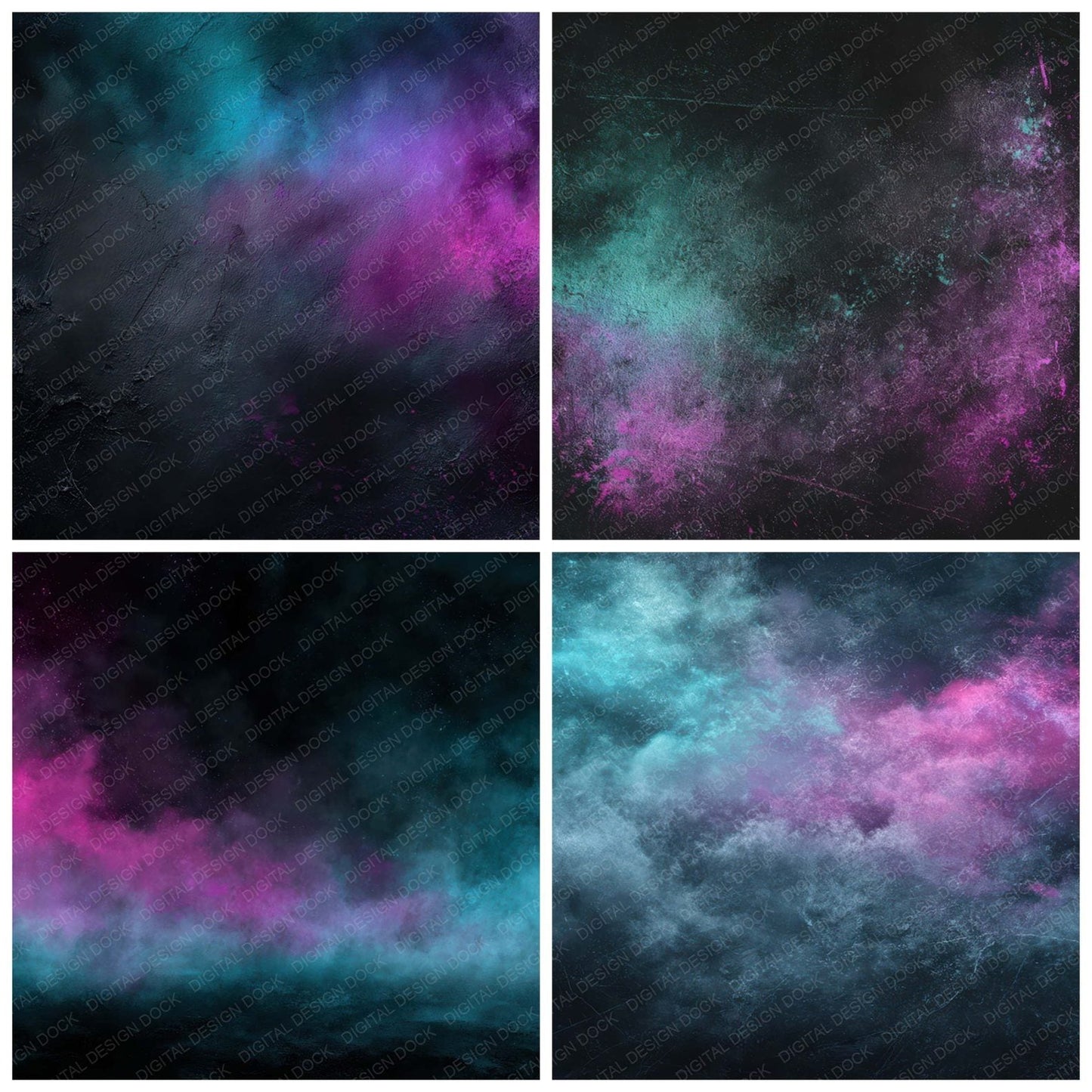 Neon Mist Grunge Digital Paper Pack (DDD008580)