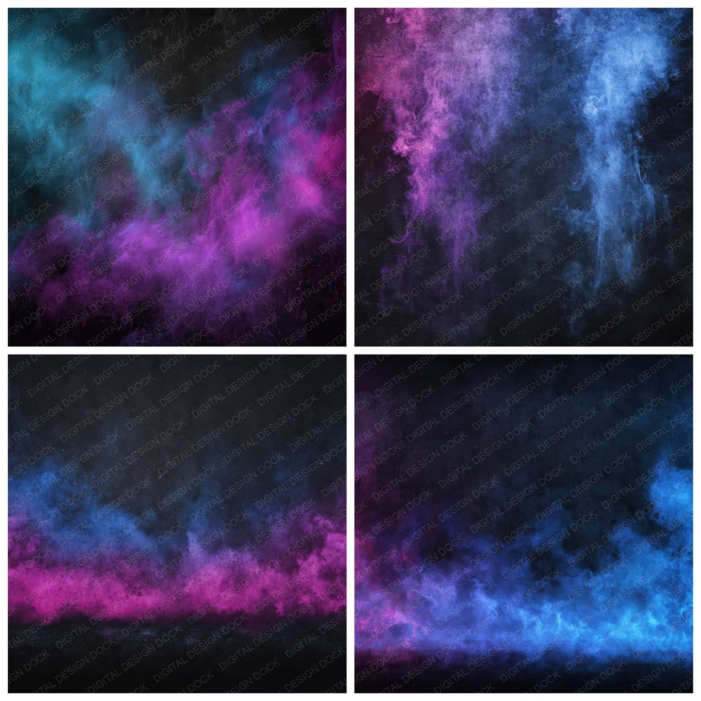 Neon Smoke Grunge Digital Paper Pack (DDD008586)