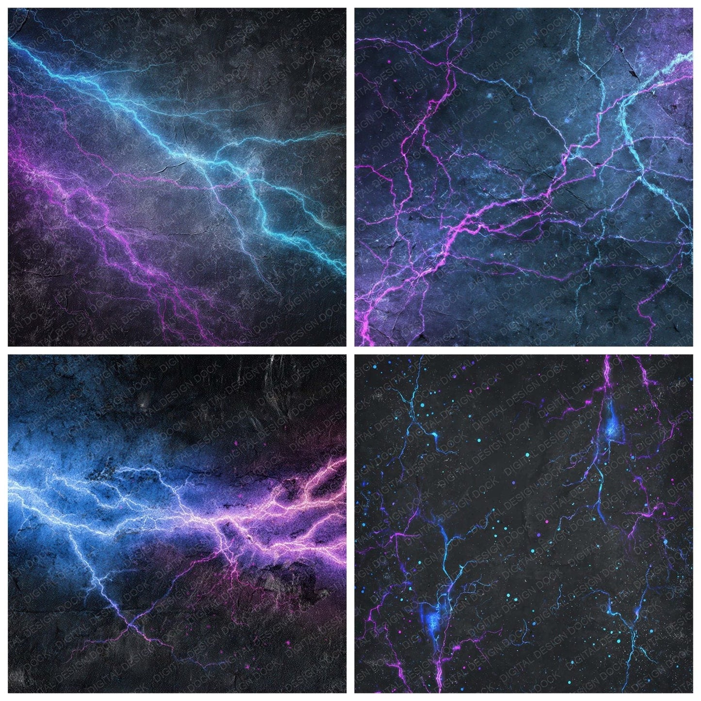Neon Arc Grunge Digital Paper Pack (DDD008588)