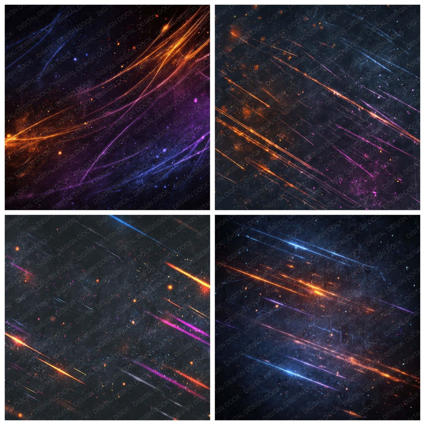 Neon Spark Grunge Digital Paper Pack (DDD008602)
