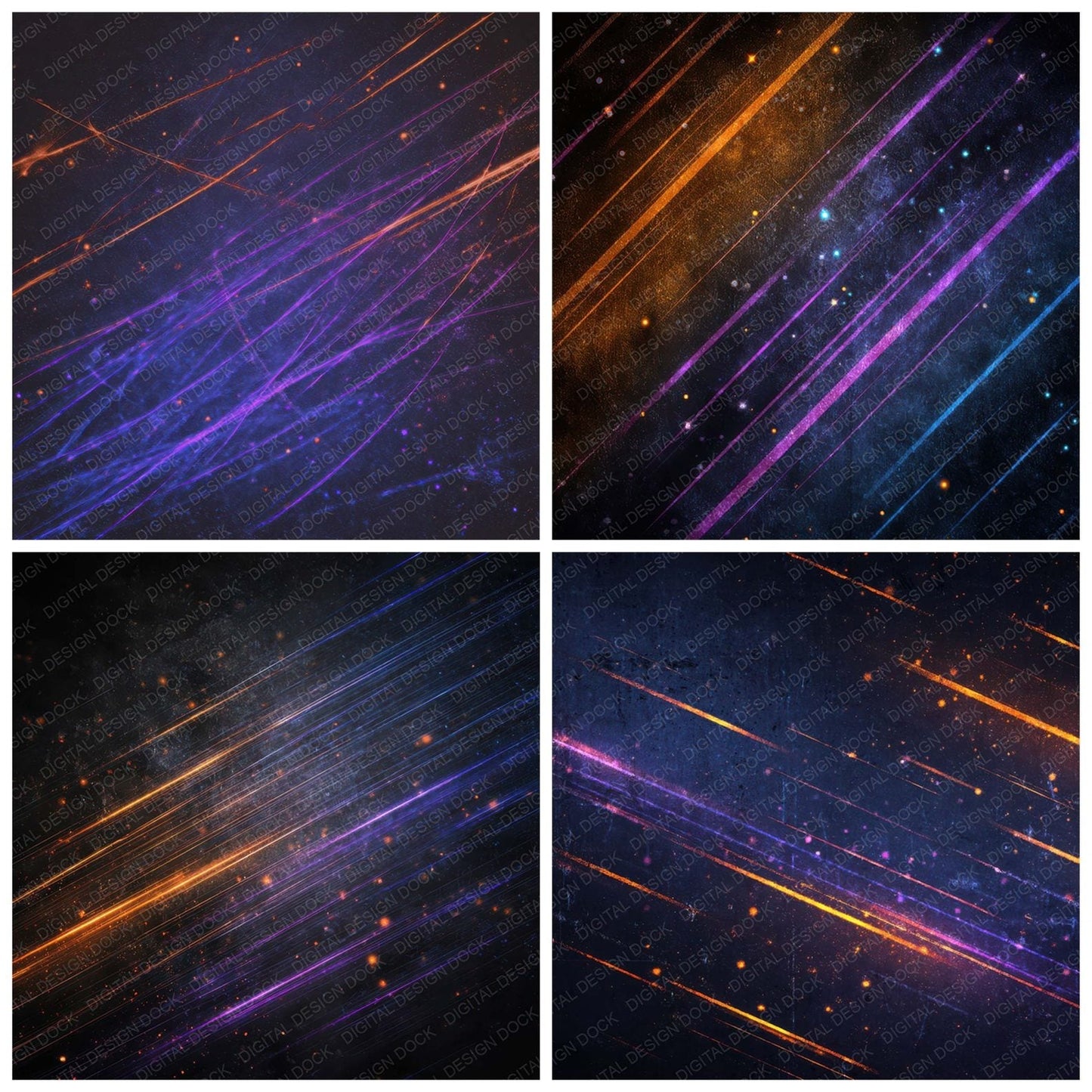 Neon Spark Grunge Digital Paper Pack (DDD008602)