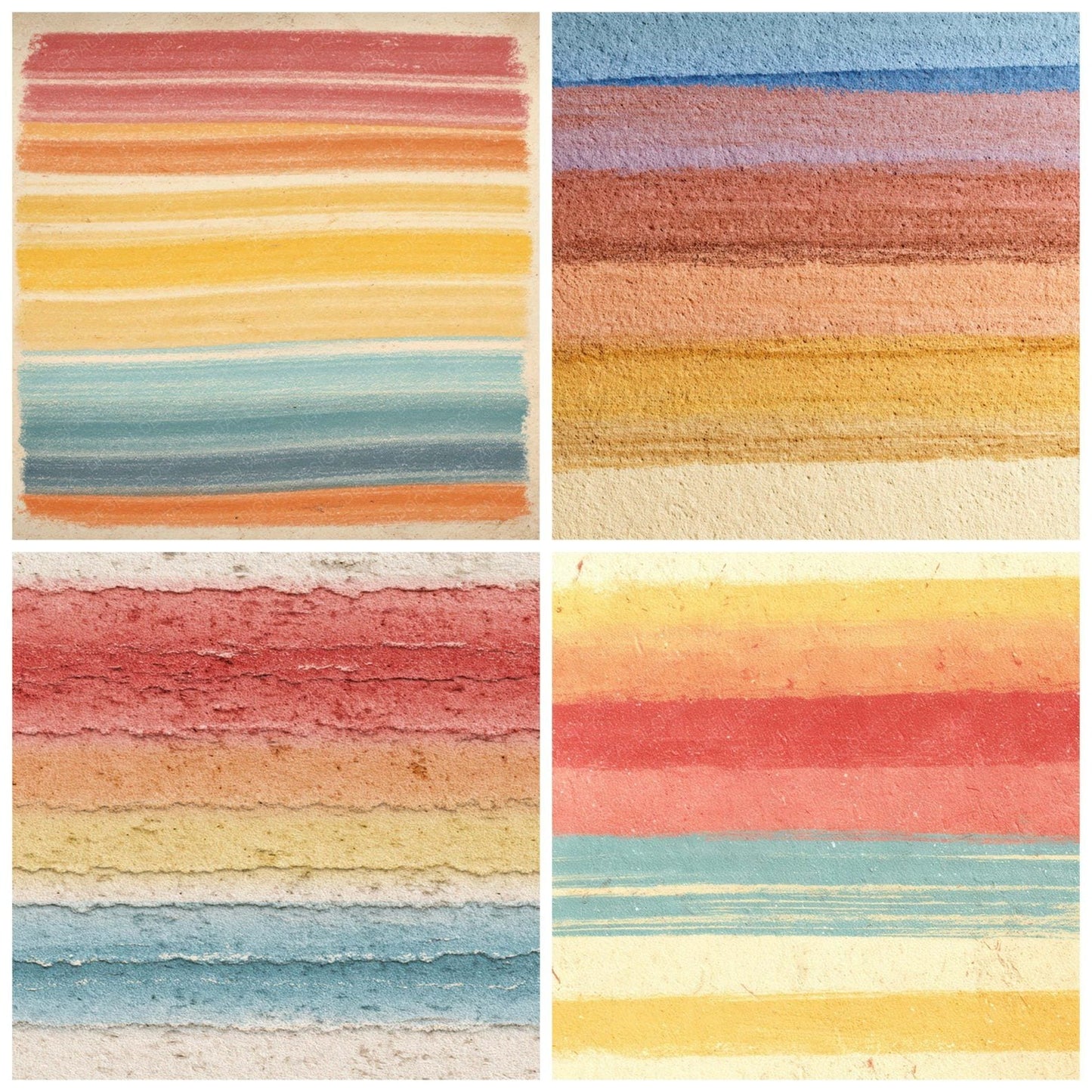 Crayon Rainbow Texture Digital Paper Pack (DDD008629)
