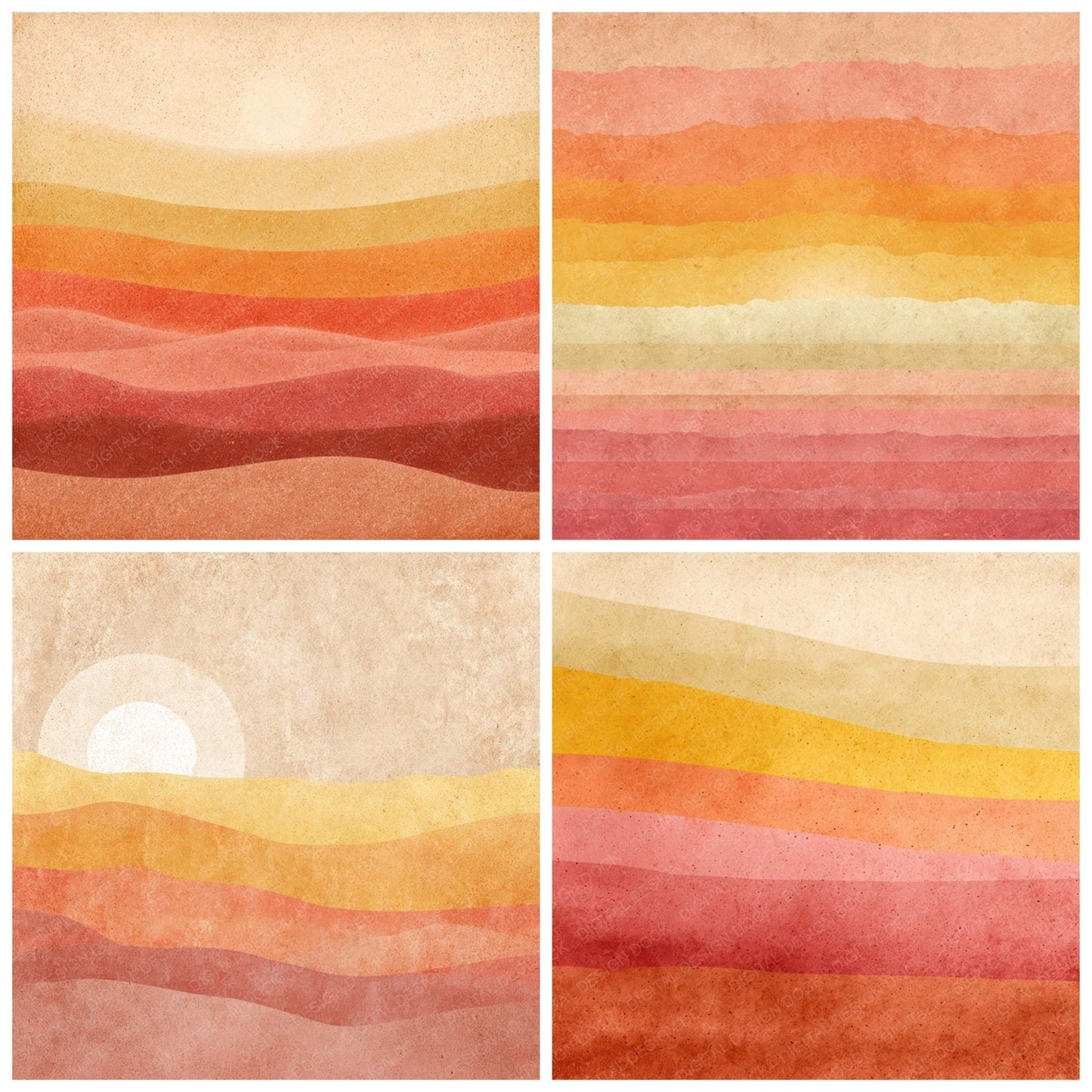 Desert Sunset Paper Digital Paper Pack (DDD008630)