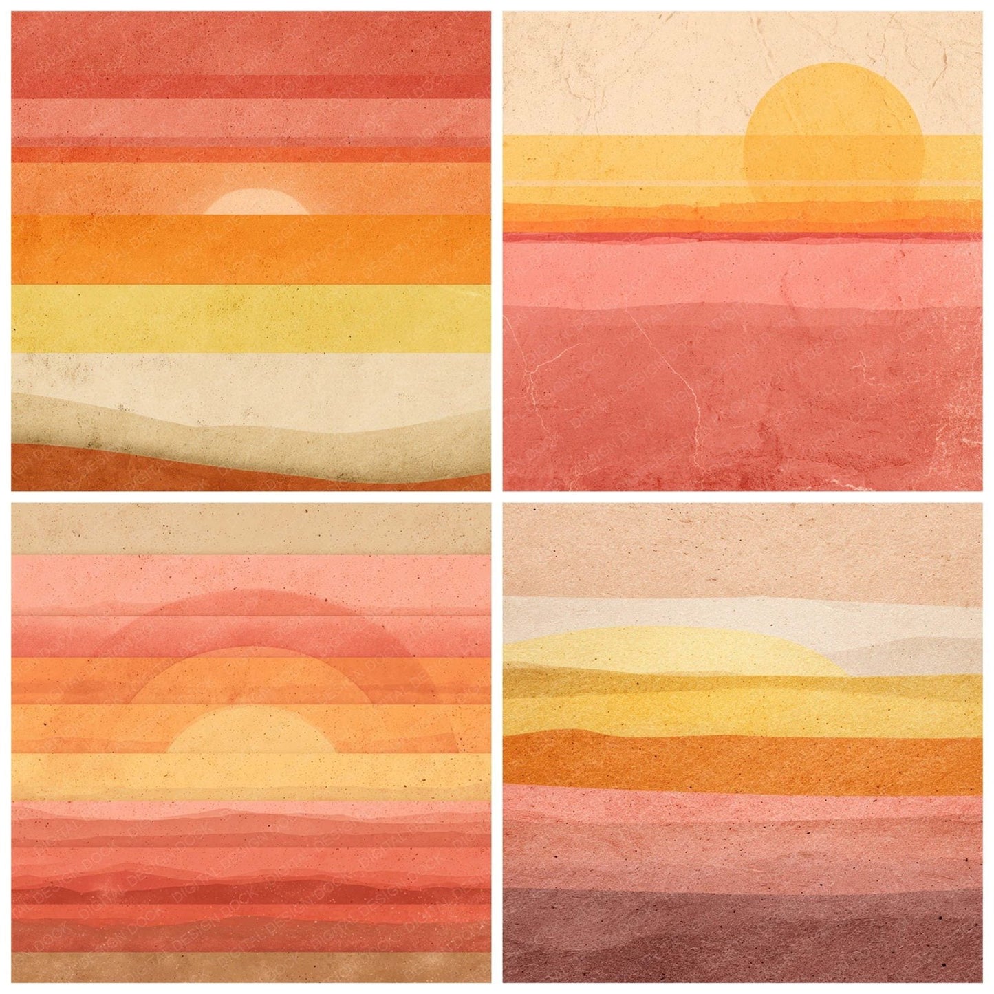 Desert Sunset Paper Digital Paper Pack (DDD008630)