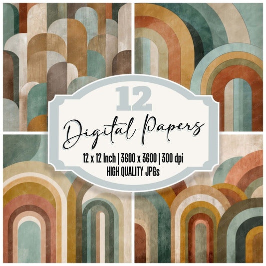Mid Century Arches Digital Paper Pack (DDD008632)