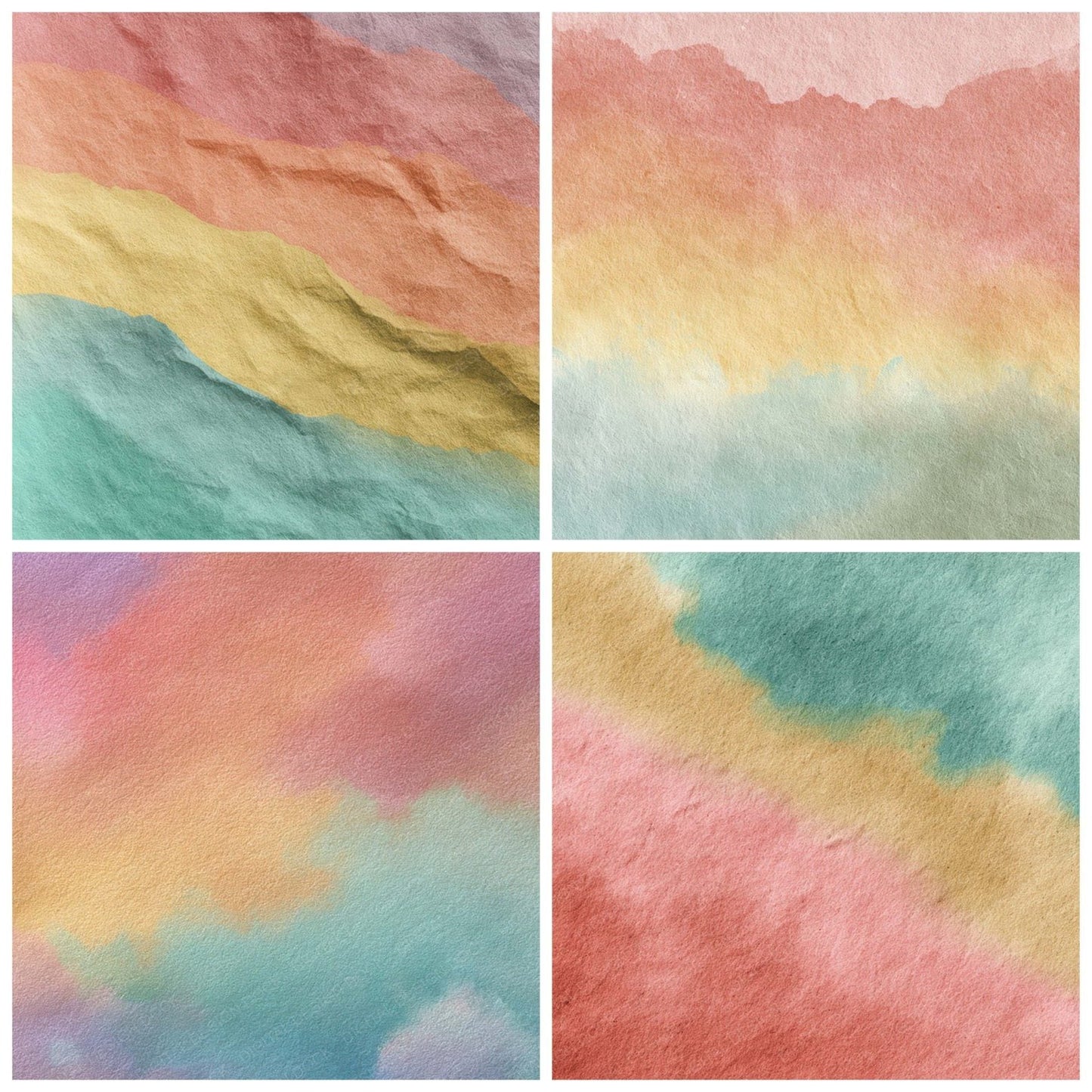 Rainbow Ink Bleed Digital Paper Pack (DDD008634)