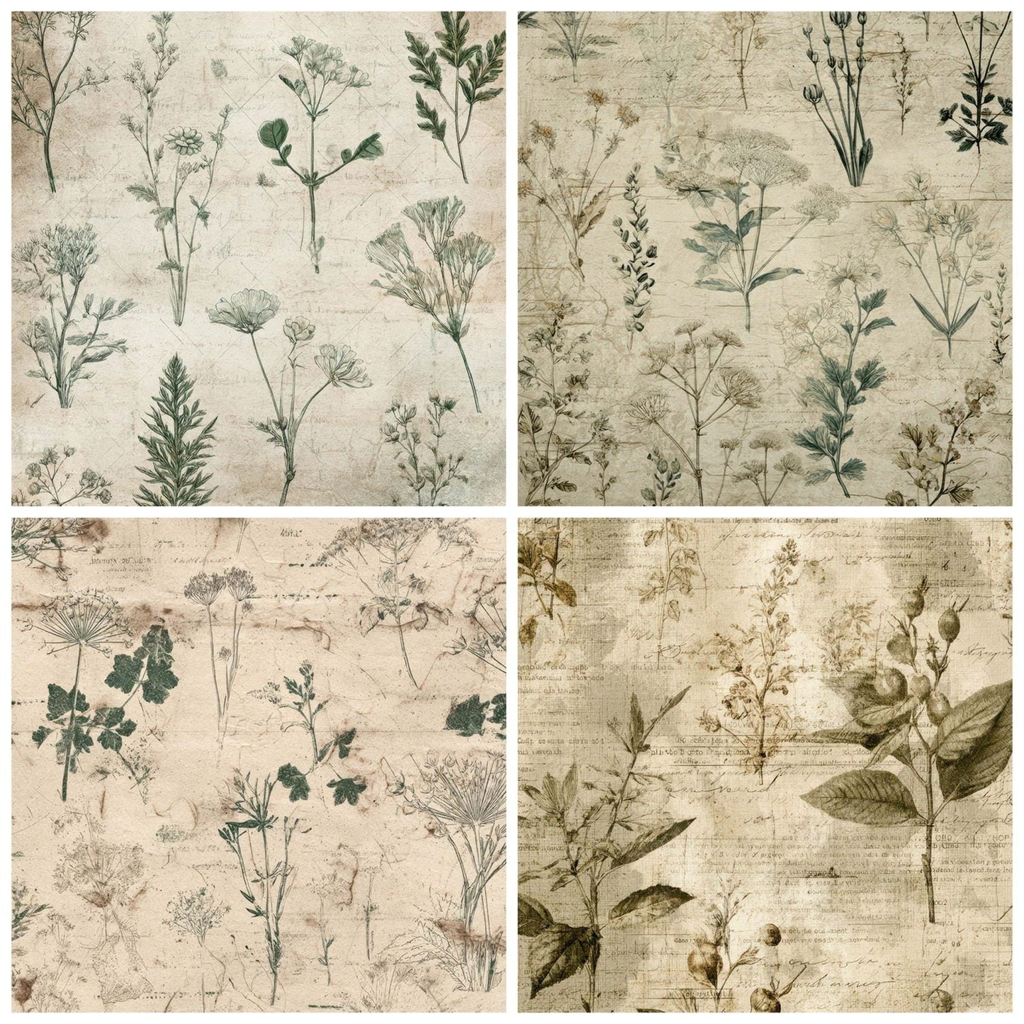 Vintage Seed Catalog Digital Paper Pack (DDD008665)