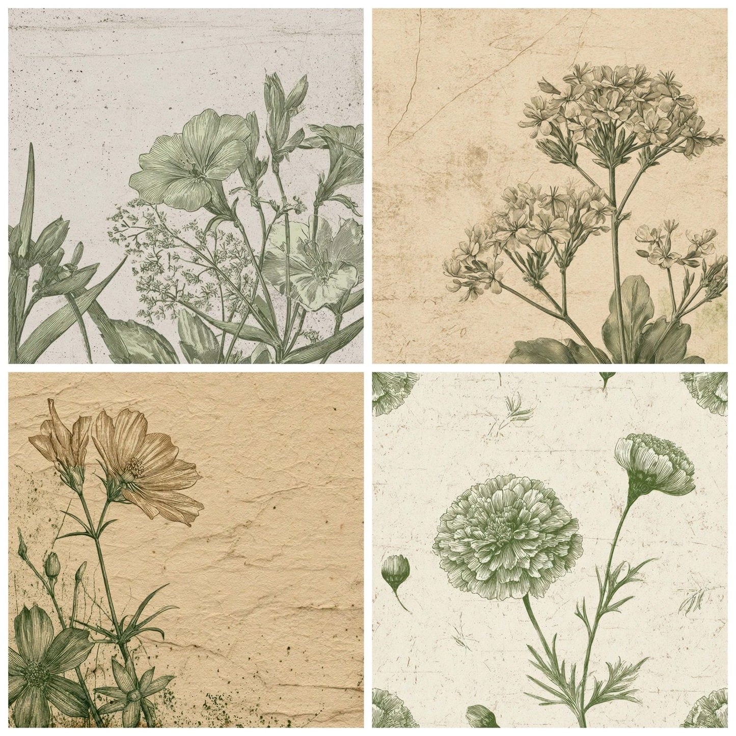 Vintage Seed Packet Digital Paper Pack (DDD008666)
