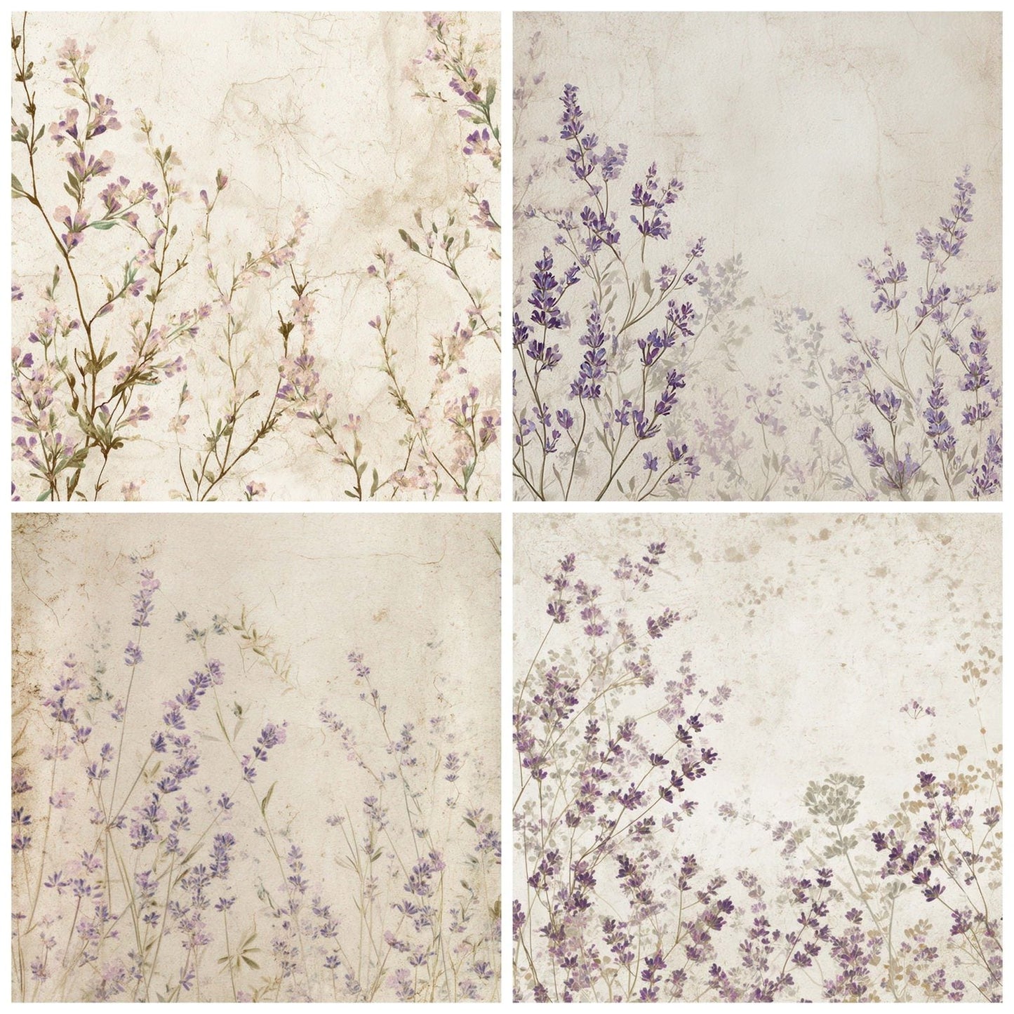 Vintage Lavender Overlay Digital Paper Pack (DDD008678)