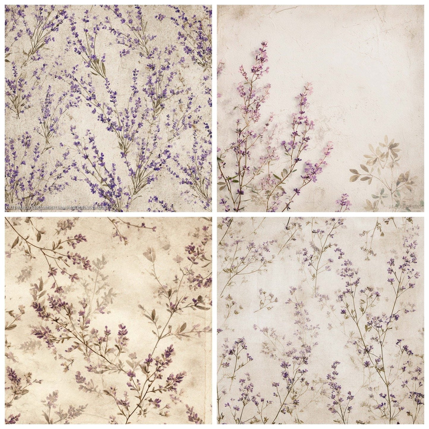 Vintage Lavender Overlay Digital Paper Pack (DDD008678)