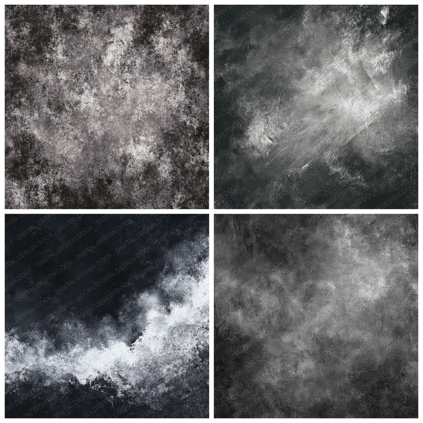 Black Dust Smudge Digital Paper Pack (DDD008710)