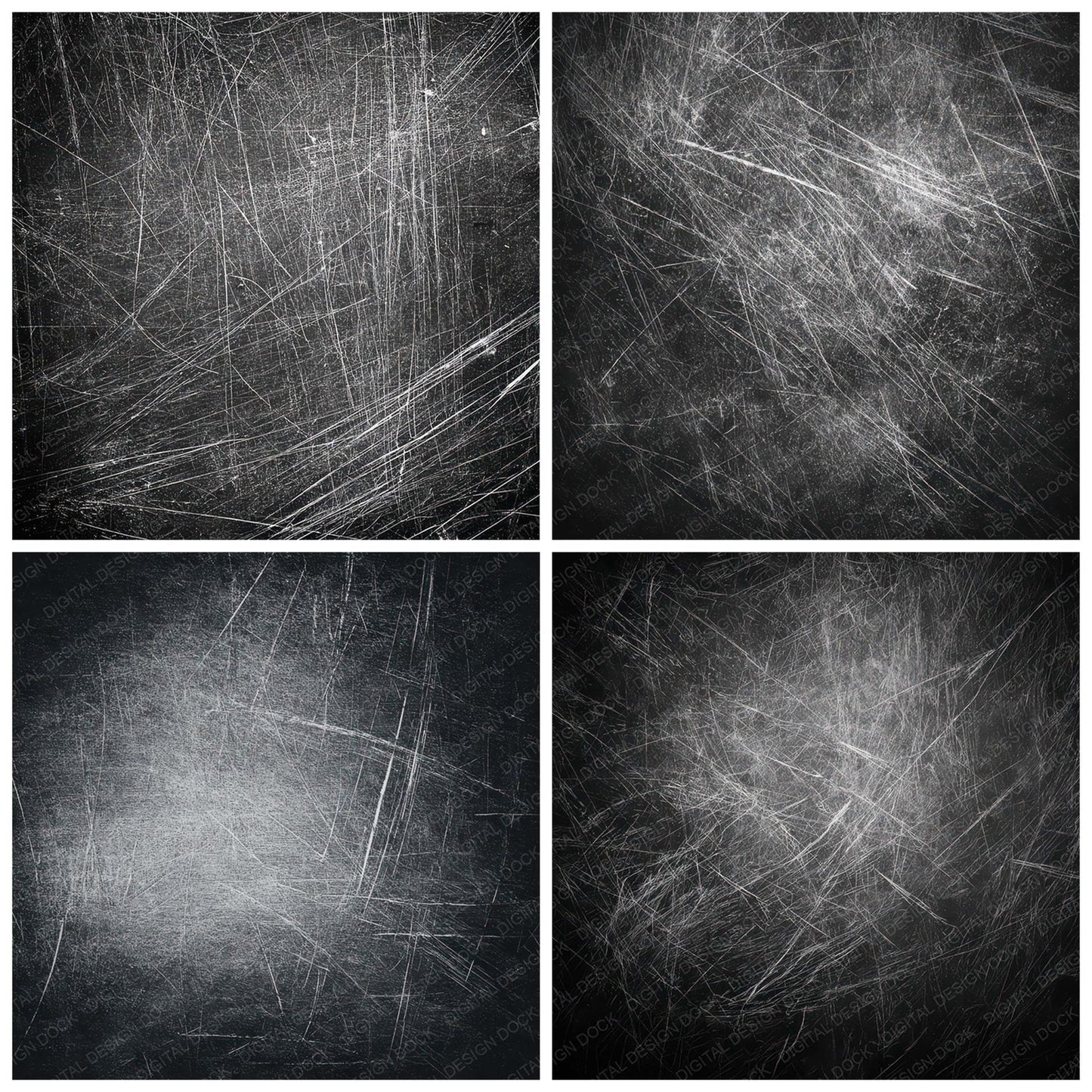 Black Etch Scratch Digital Paper Pack (DDD008711)