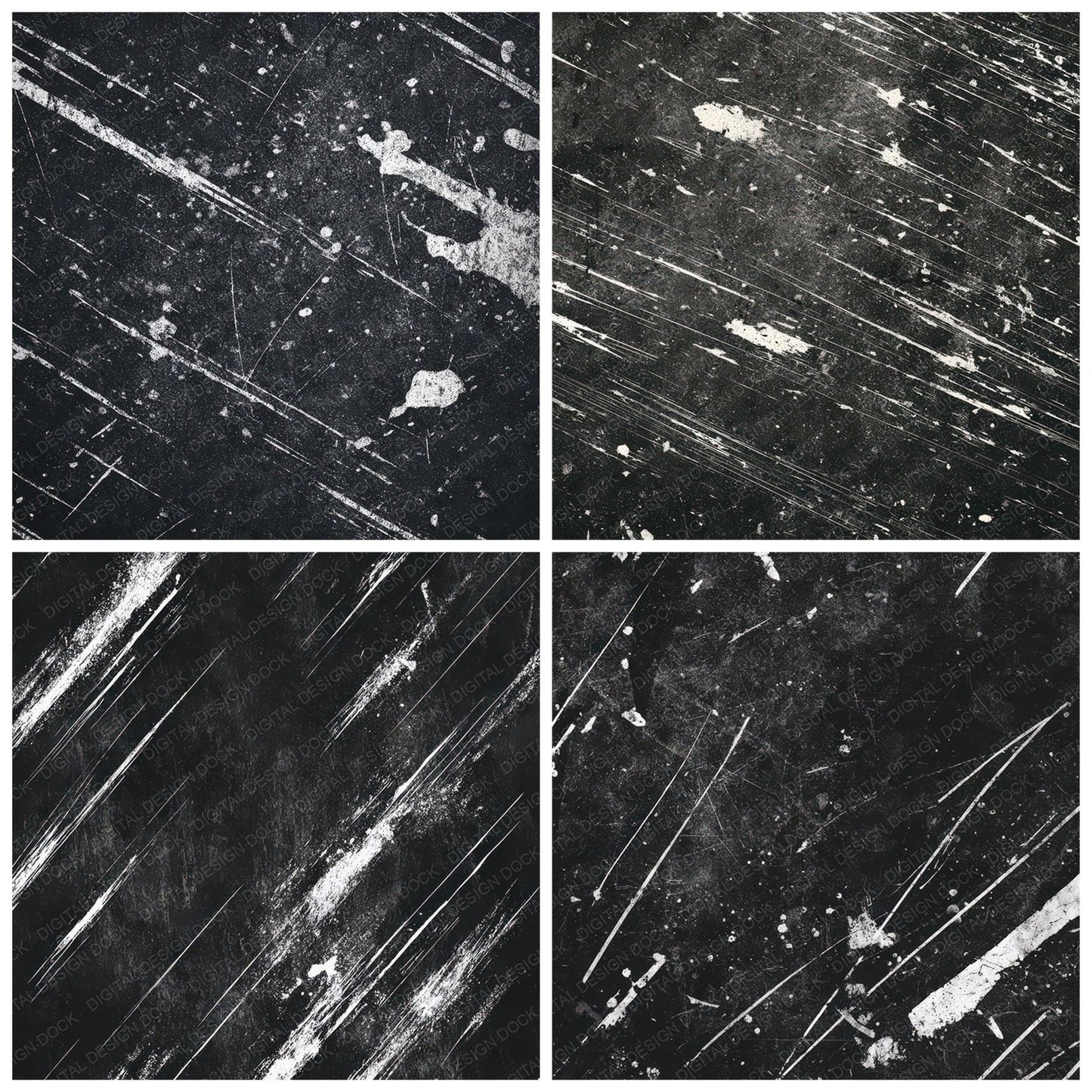 Black Roller Grunge Digital Paper Pack (DDD008714)