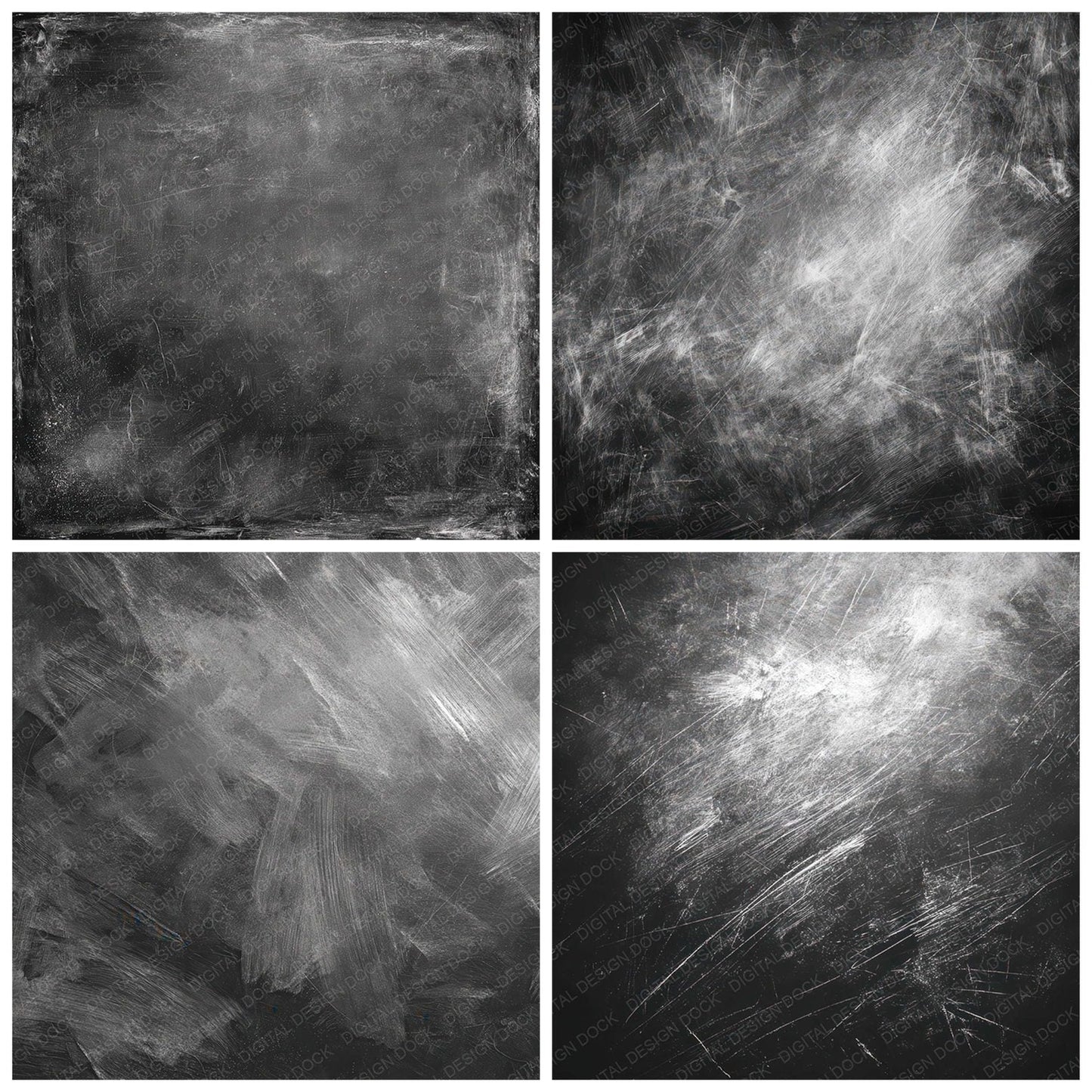 Chalk Black Grunge Digital Paper Pack (DDD008723)