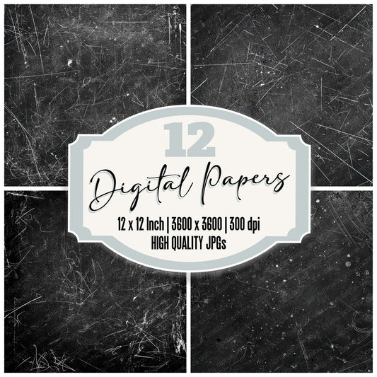 White Ink Grunge Digital Paper Pack (DDD008727)