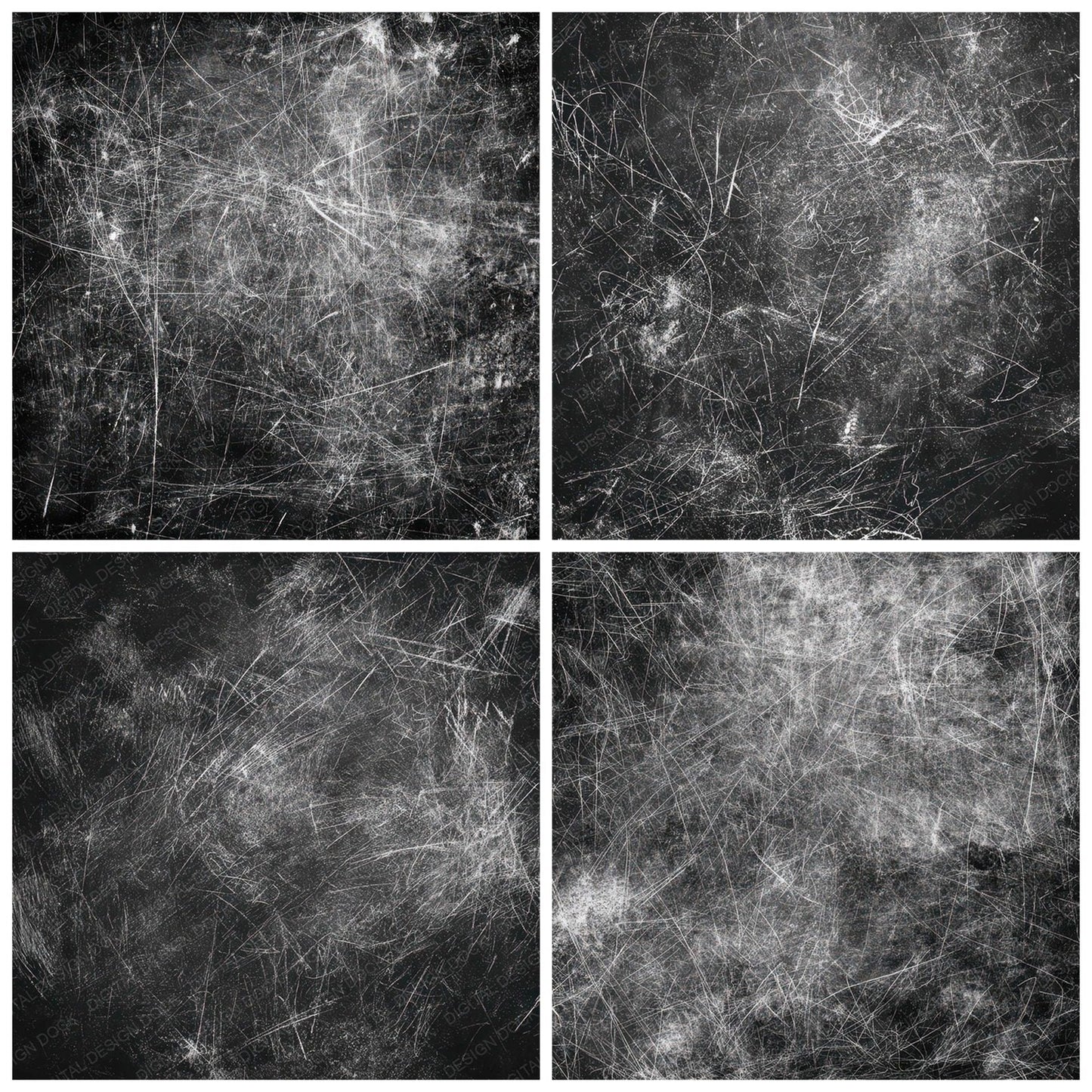Black Chalk Scribble Digital Paper Pack (DDD008728)