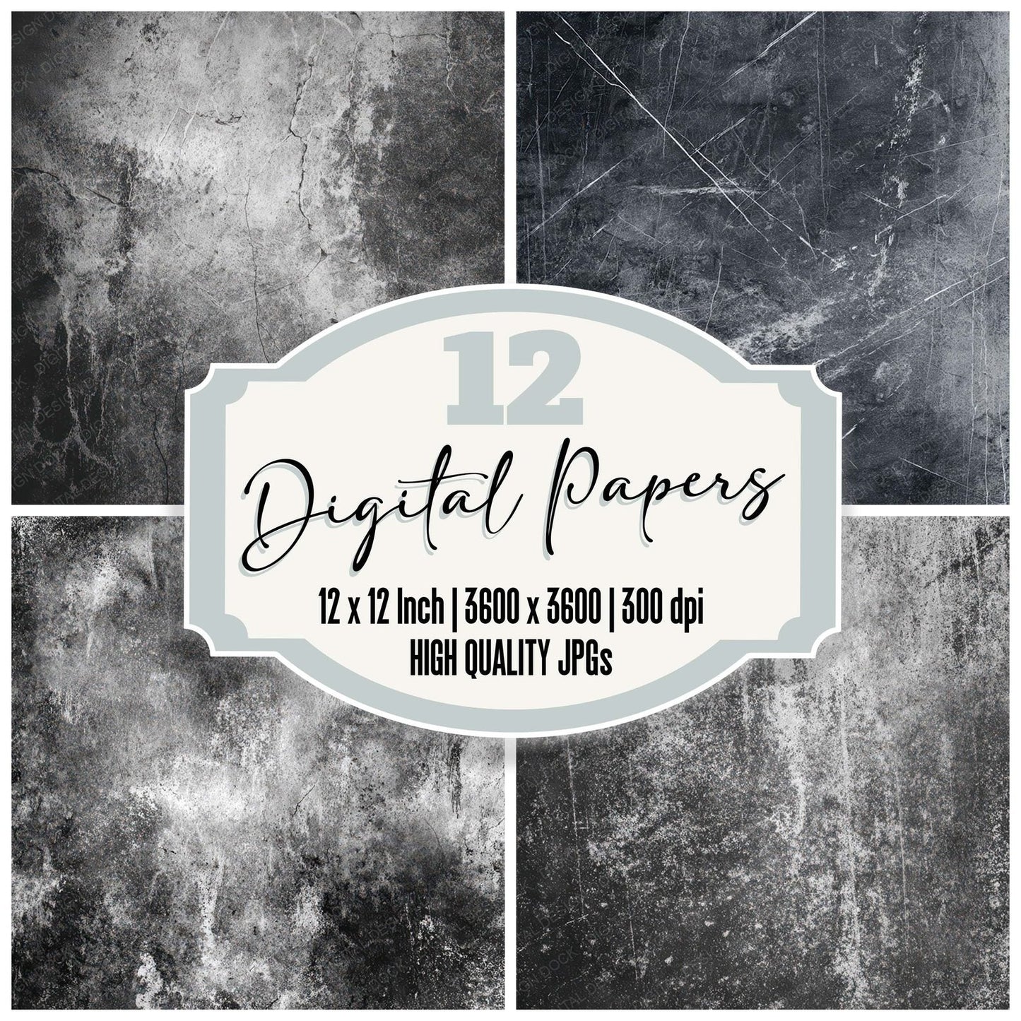Black Powder Streaks Digital Paper Pack (DDD008729)