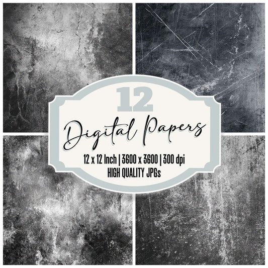 Black Powder Streaks Digital Paper Pack (DDD008729)