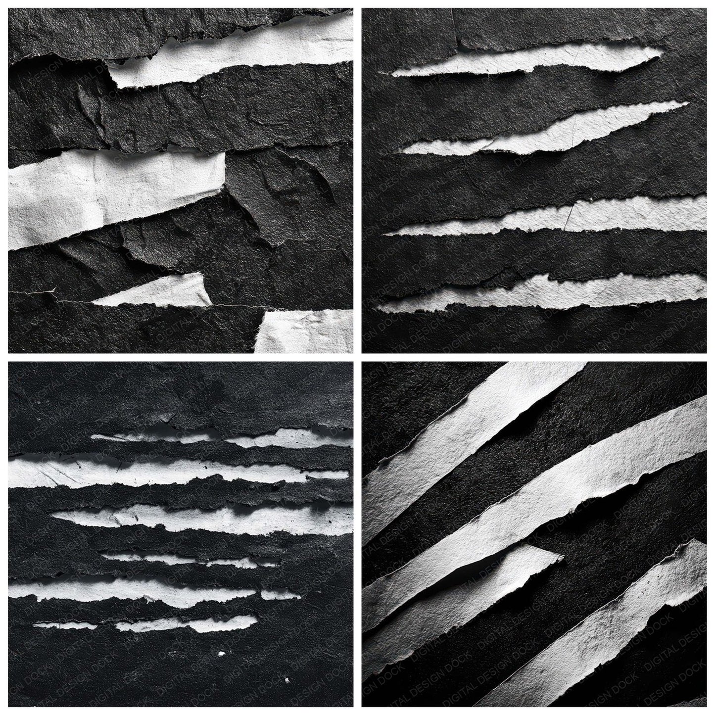 Black Tape Collage Digital Paper Pack (DDD008730)