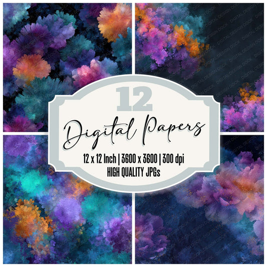 Colour Ink Bloom Digital Paper Pack (DDD008735)