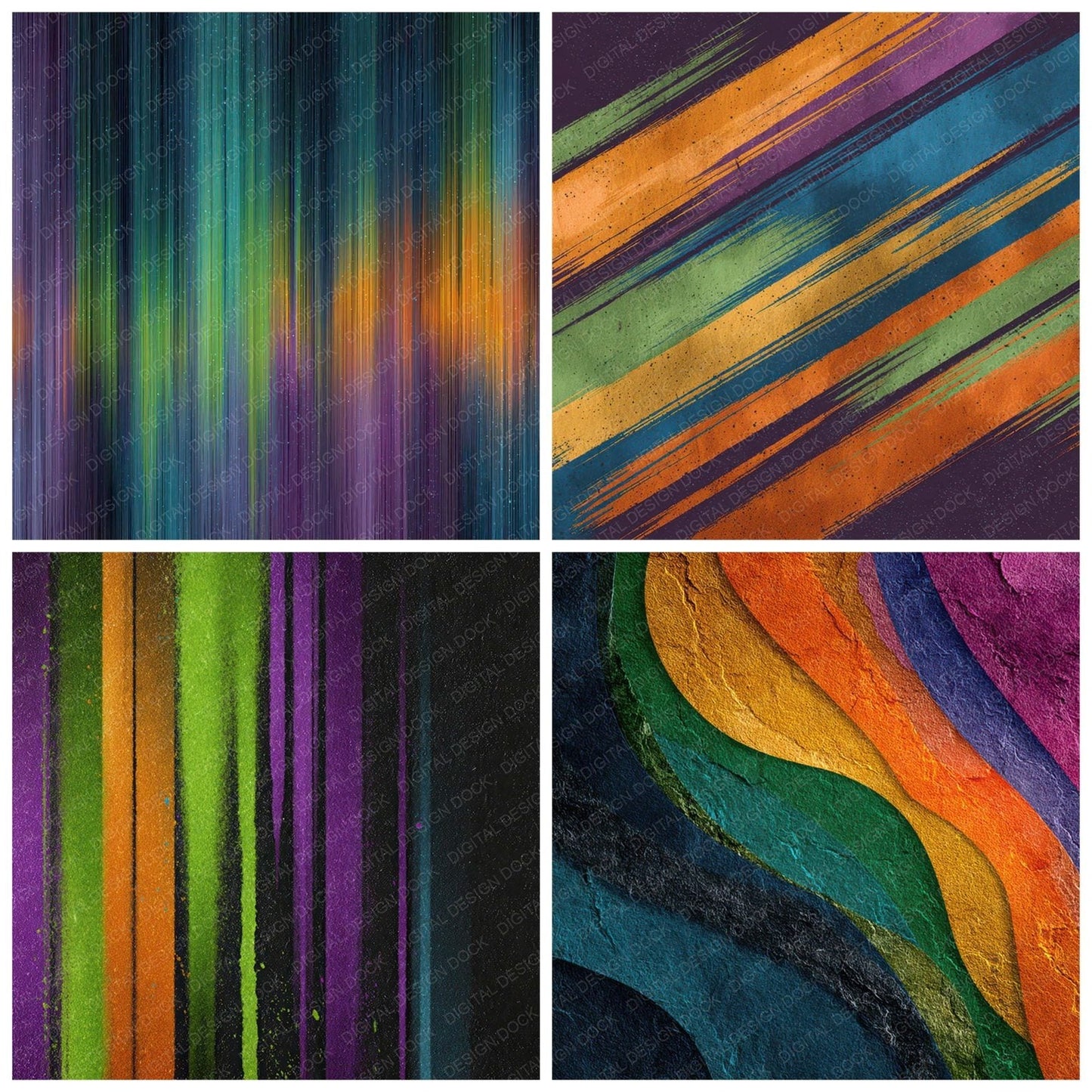 Colour Ink Streaks Digital Paper Pack (DDD008737)