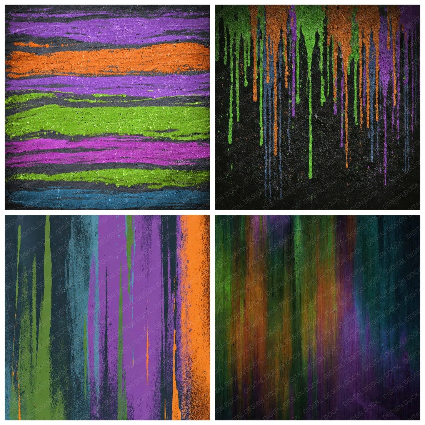 Colour Ink Streaks Digital Paper Pack (DDD008737)