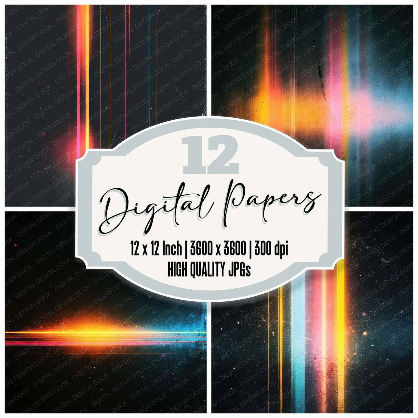 Colour Light Leak Digital Paper Pack (DDD008738)