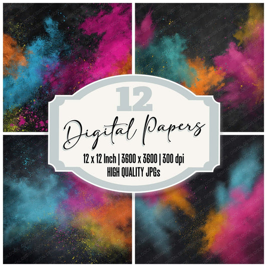 Colour Powder Burst Digital Paper Pack (DDD008740)