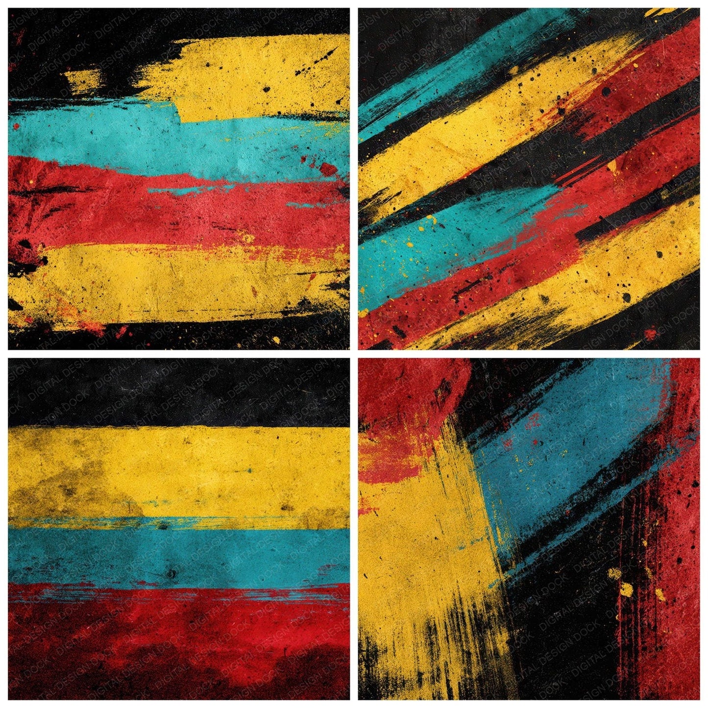 Colour Roller Texture Digital Paper Pack (DDD008741)