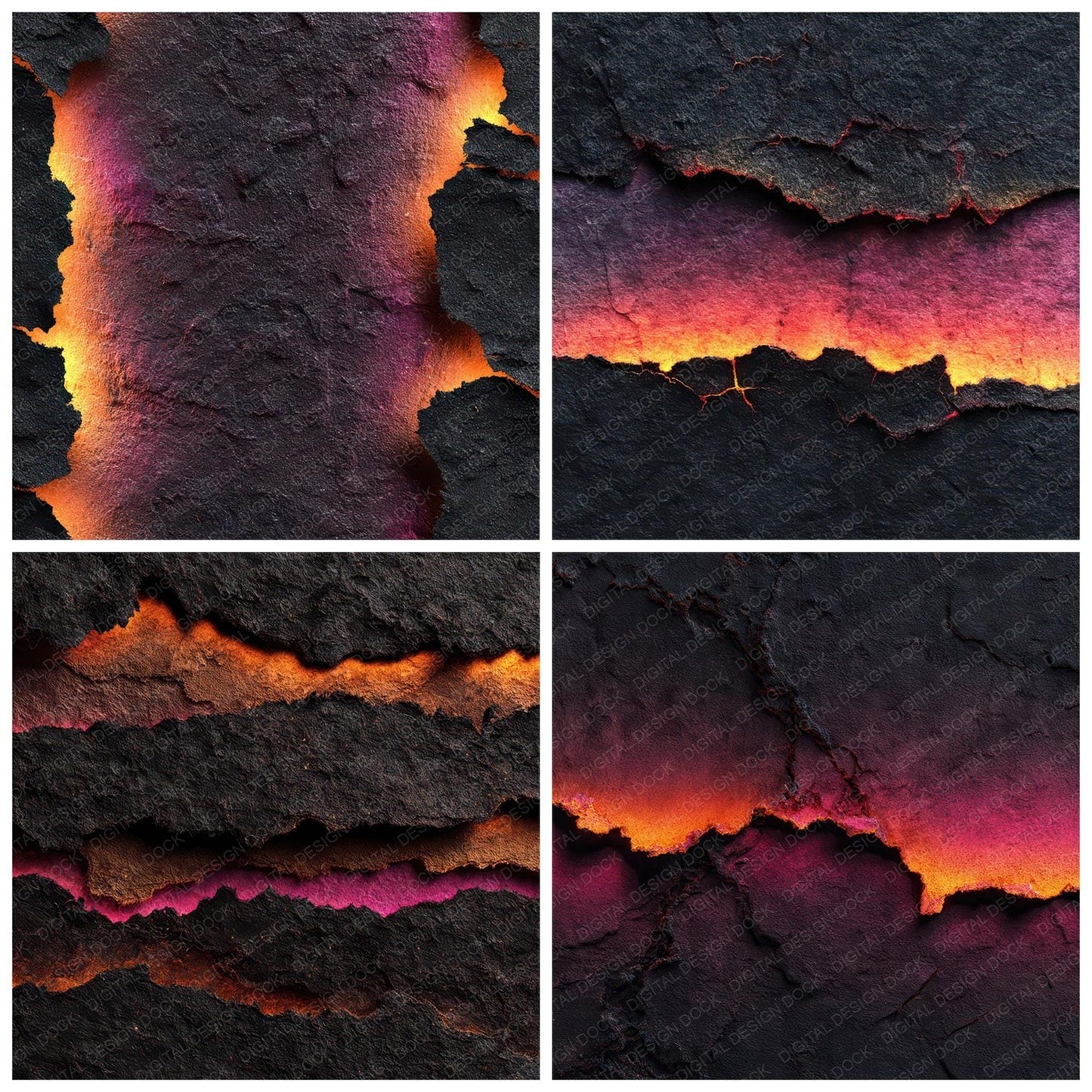 Burnt Neon Paper Digital Paper Pack (DDD008769)