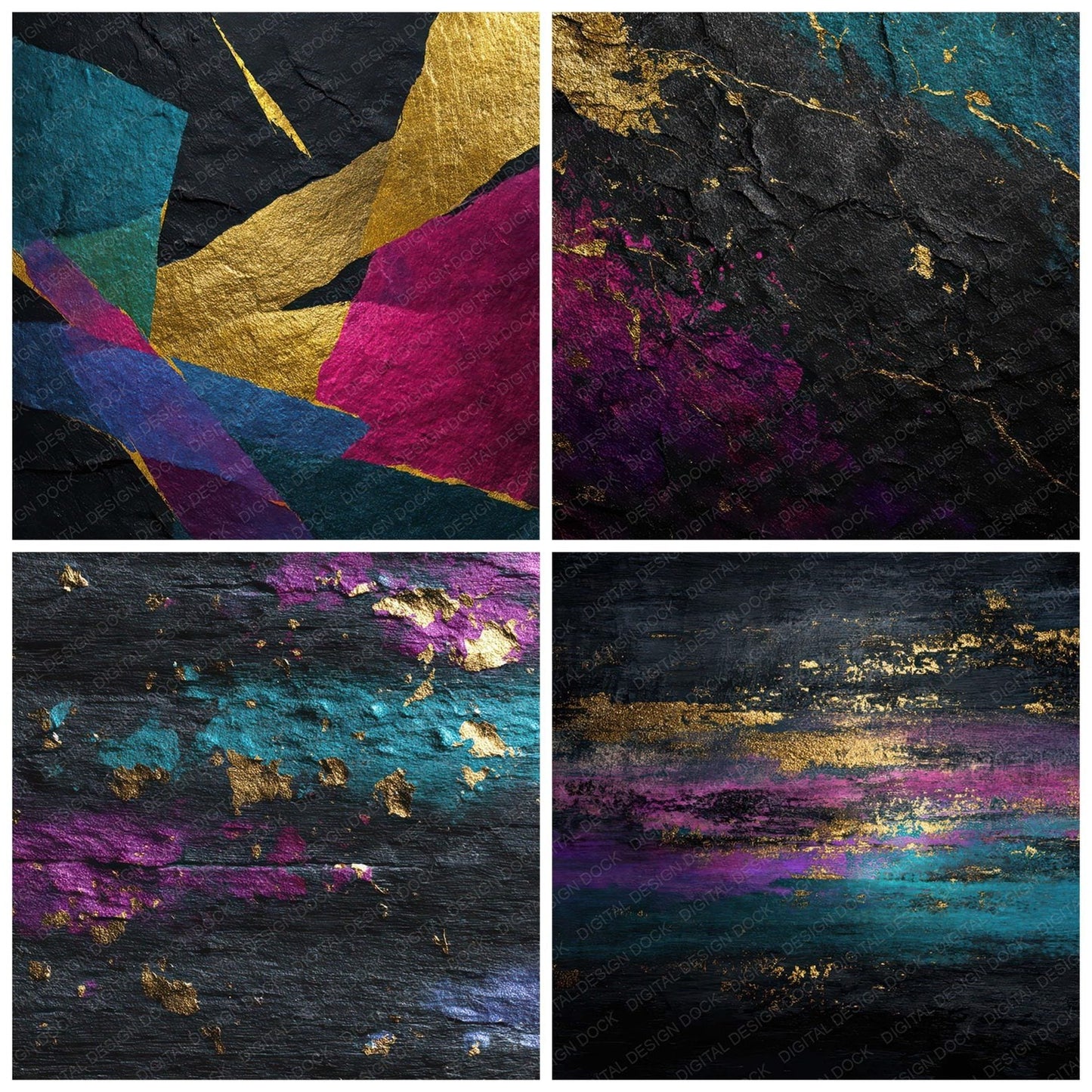 Colour Foil Grunge Digital Paper Pack (DDD008772)