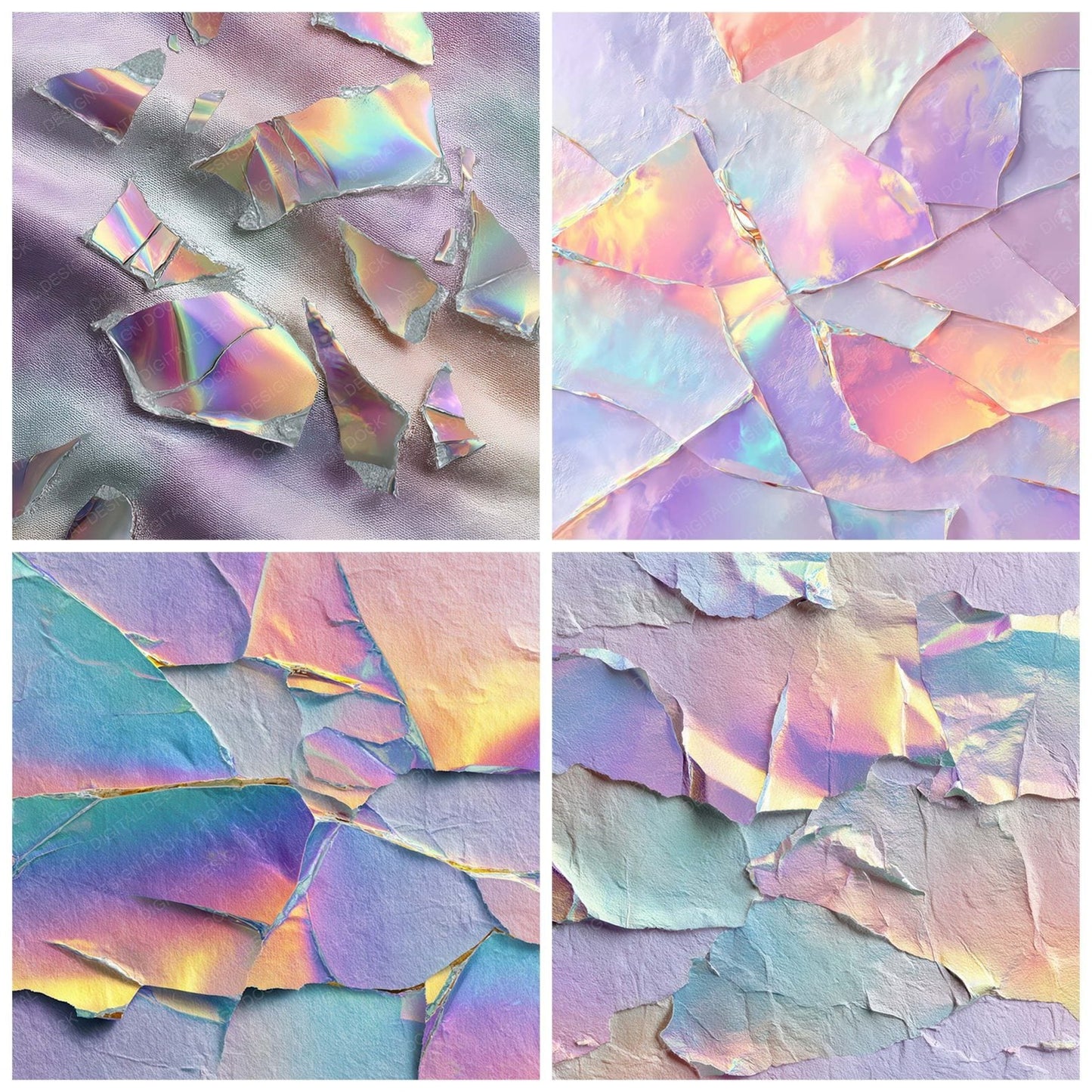 Holographic Watercolor Digital Paper Pack (DDD008780)