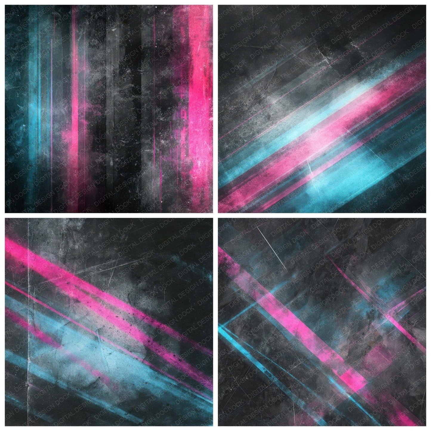 Neon Acetate Grunge Digital Paper Pack (DDD008781)