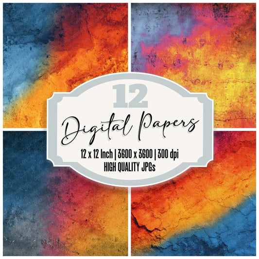 Thermal Grunge Texture Digital Paper Pack (DDD008783)