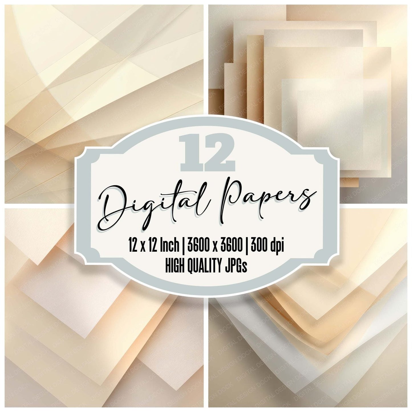 Vellum Layer Texture Digital Paper Pack (DDD008785)