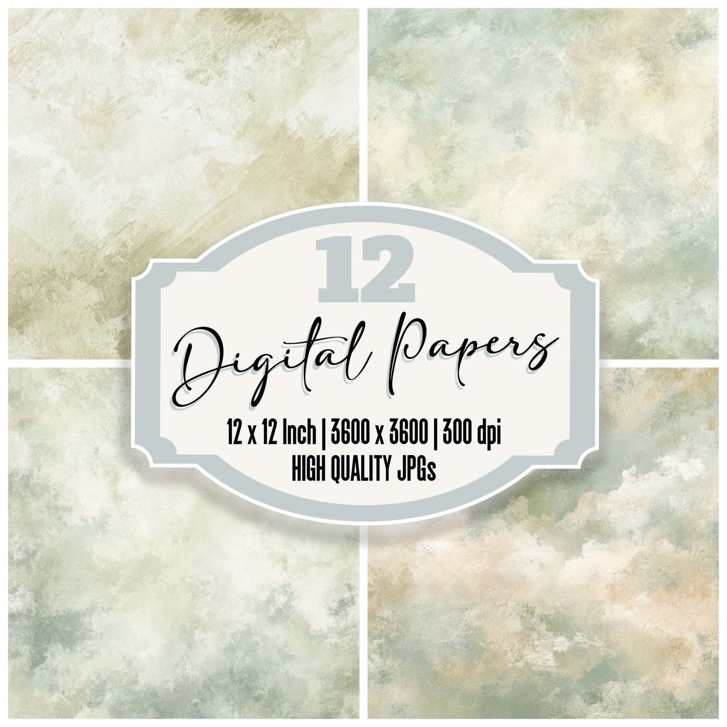 Faded Watercolor Wash Digital Paper Pack (DDD008791)