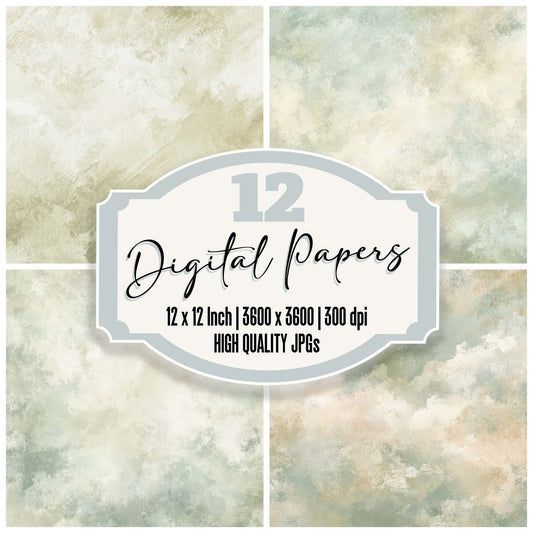 Faded Watercolor Wash Digital Paper Pack (DDD008791)