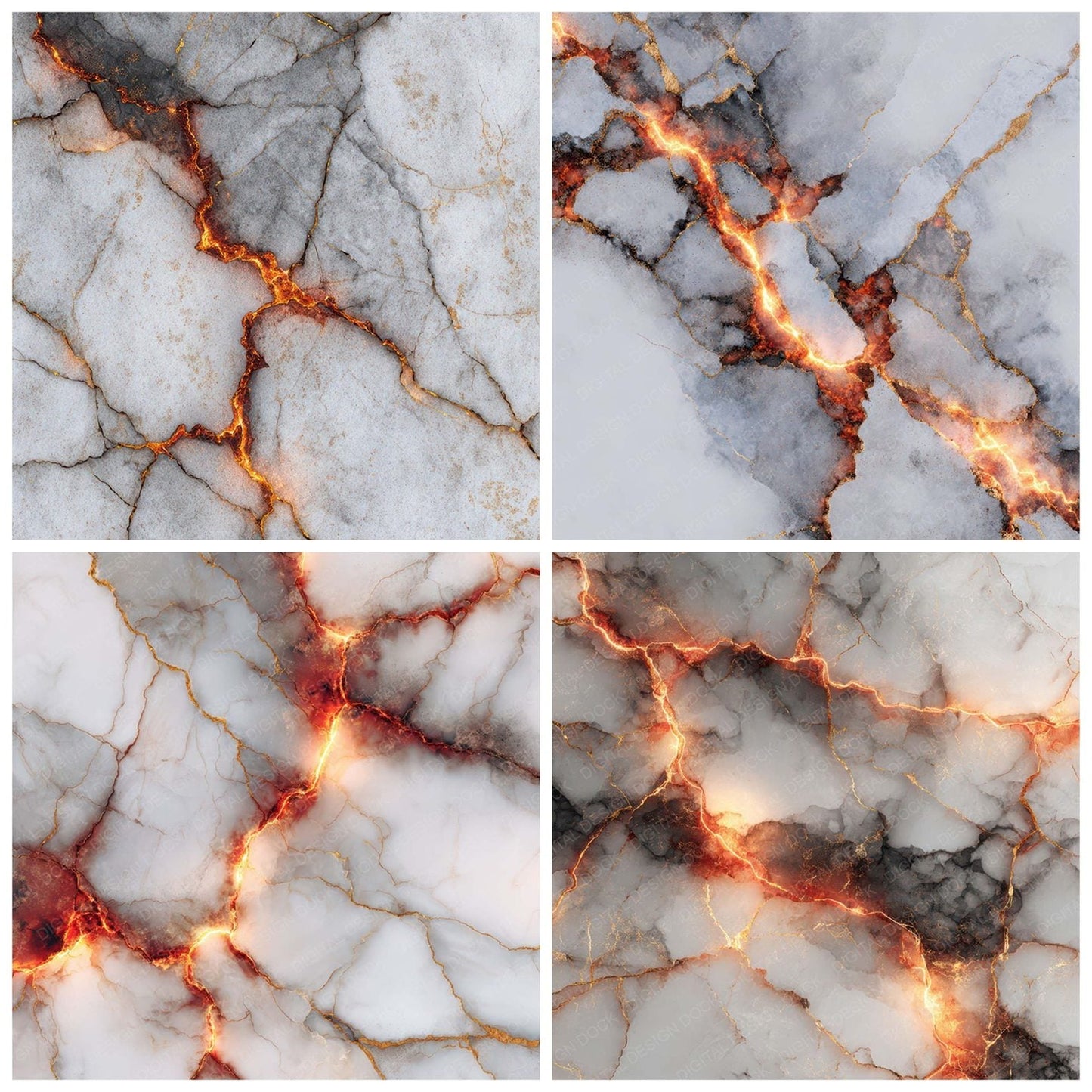 Fire Marble Texture Digital Paper Pack (DDD008792)