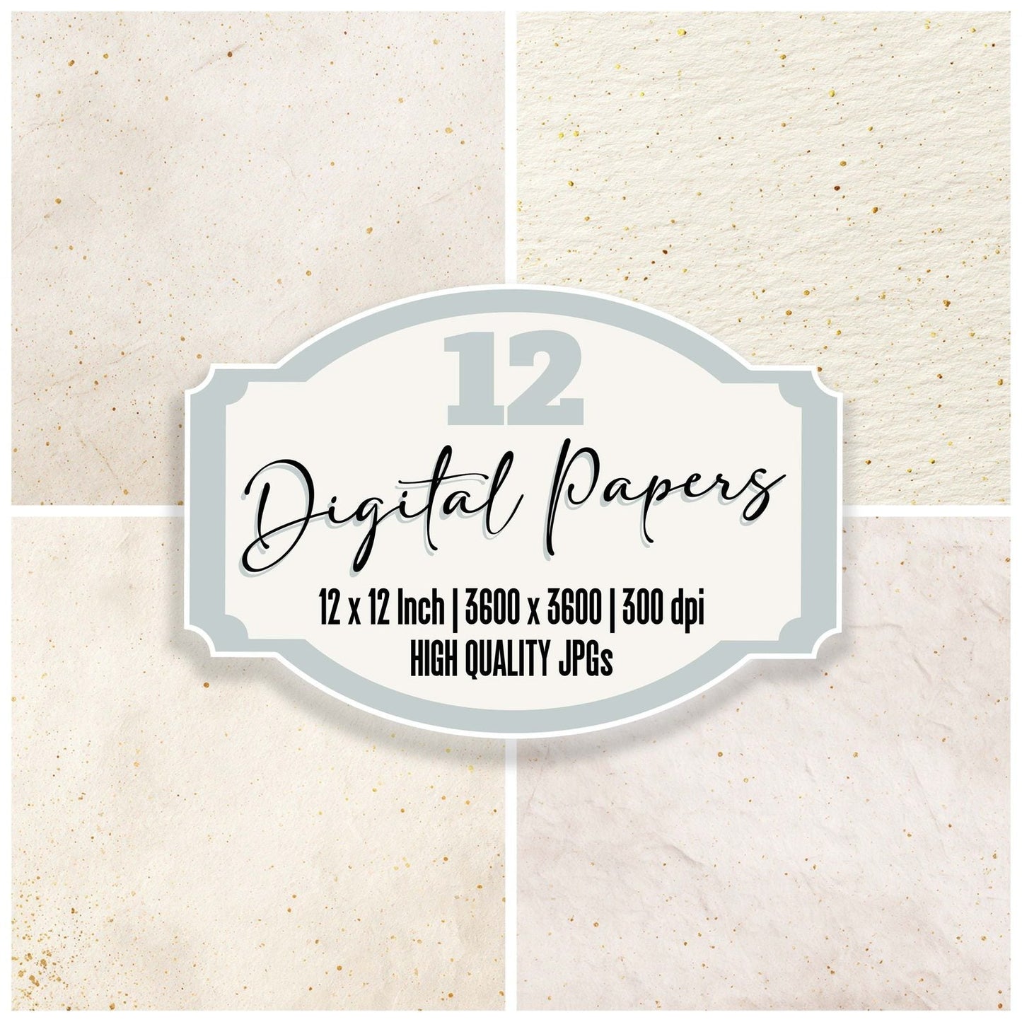 Ivory Gold Dust Digital Paper Pack (DDD008795)