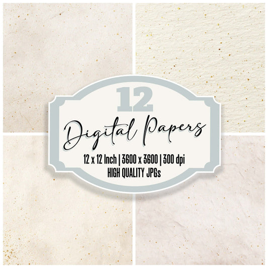 Ivory Gold Dust Digital Paper Pack (DDD008795)