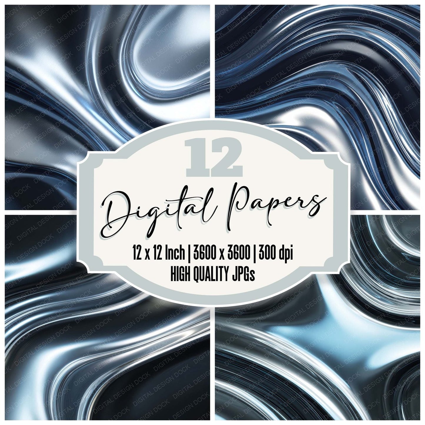 Liquid Metal Freeze Digital Paper Pack (DDD008799)