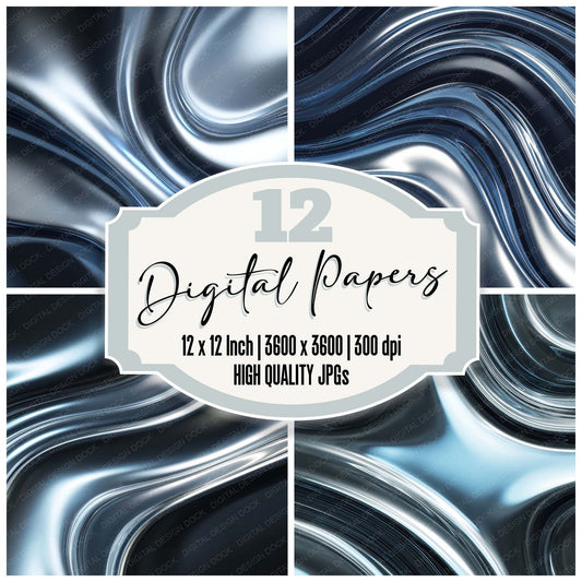 Liquid Metal Freeze Digital Paper Pack (DDD008799)