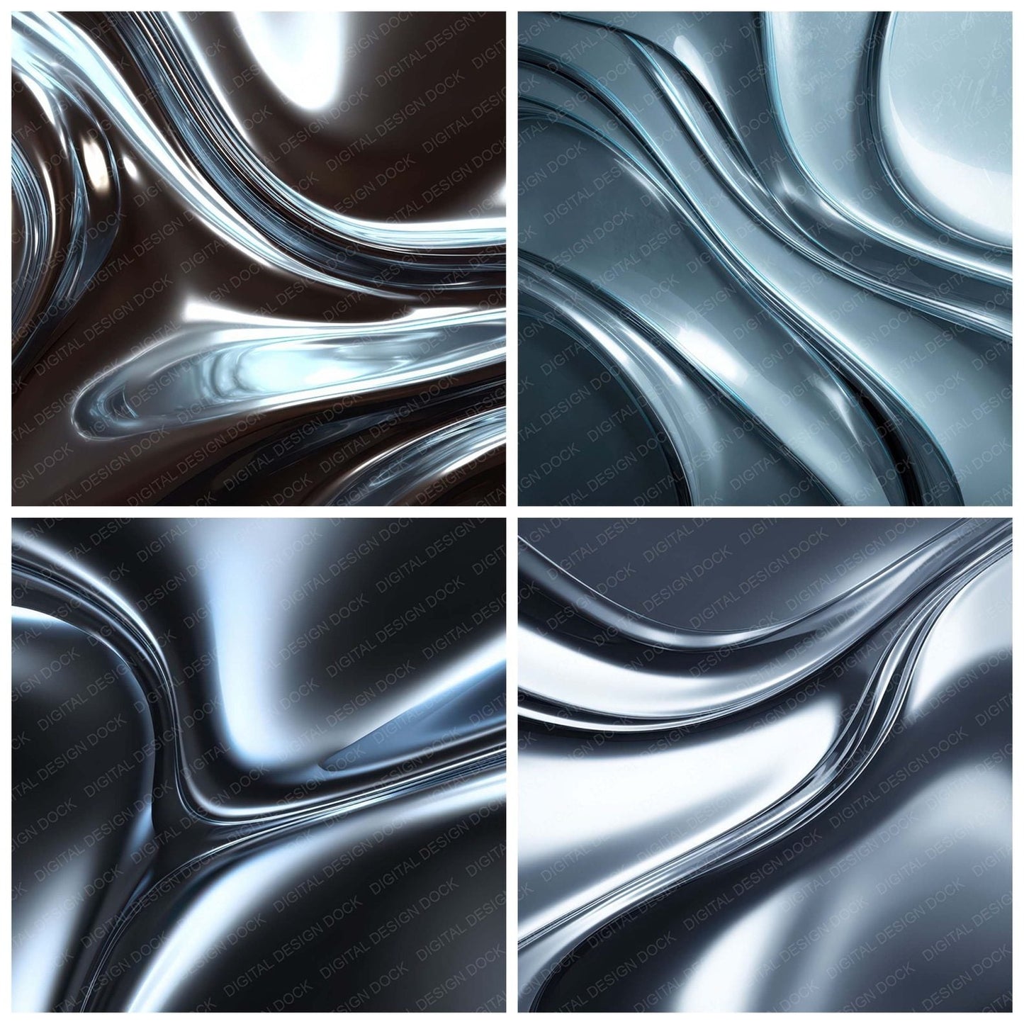 Liquid Metal Freeze Digital Paper Pack (DDD008799)