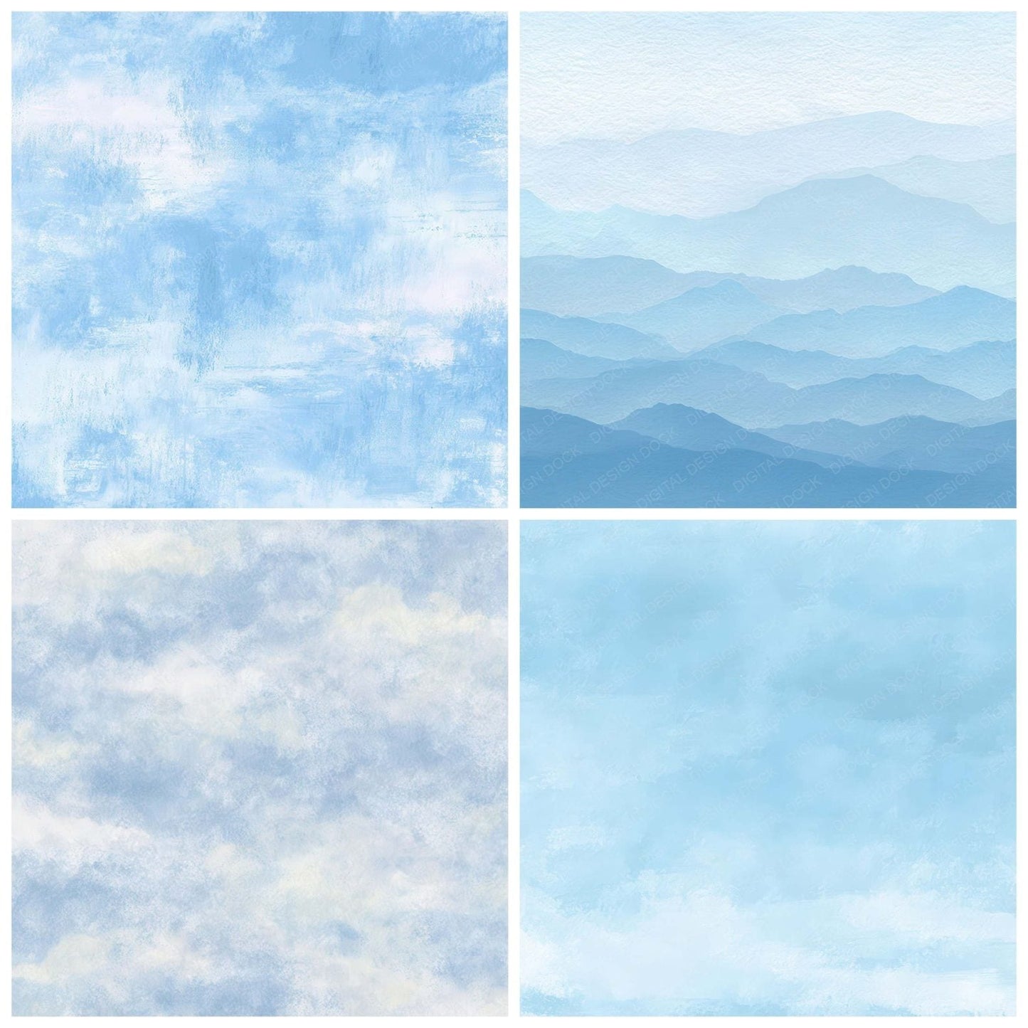 Powder Blue Haze Digital Paper Pack (DDD008802)