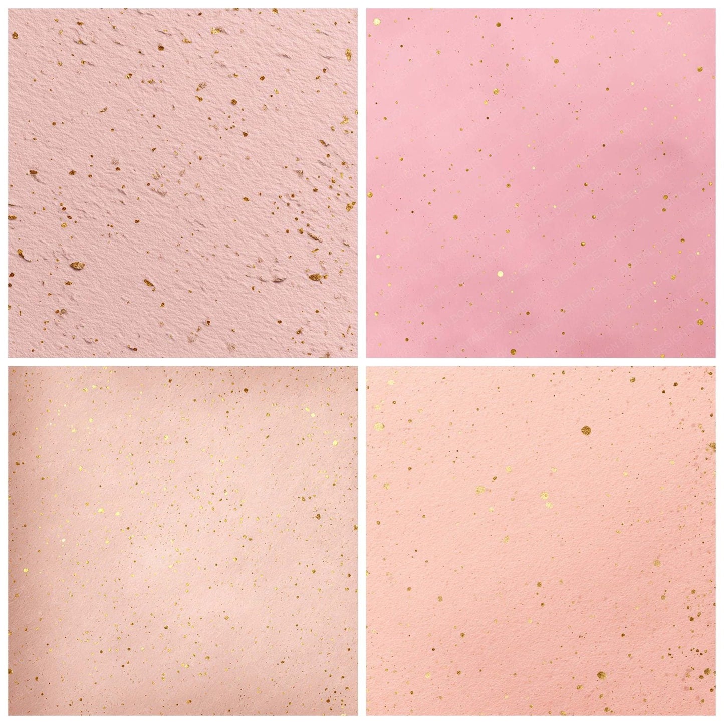 Blush Gold Fleck Digital Paper Pack (DDD008812)