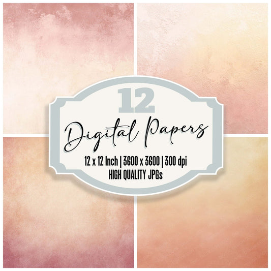 Blush Ivory Fade Digital Paper Pack (DDD008813)