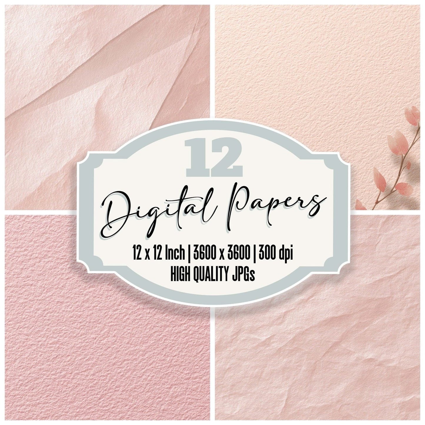 Blush Soft Paper Digital Paper Pack (DDD008814)