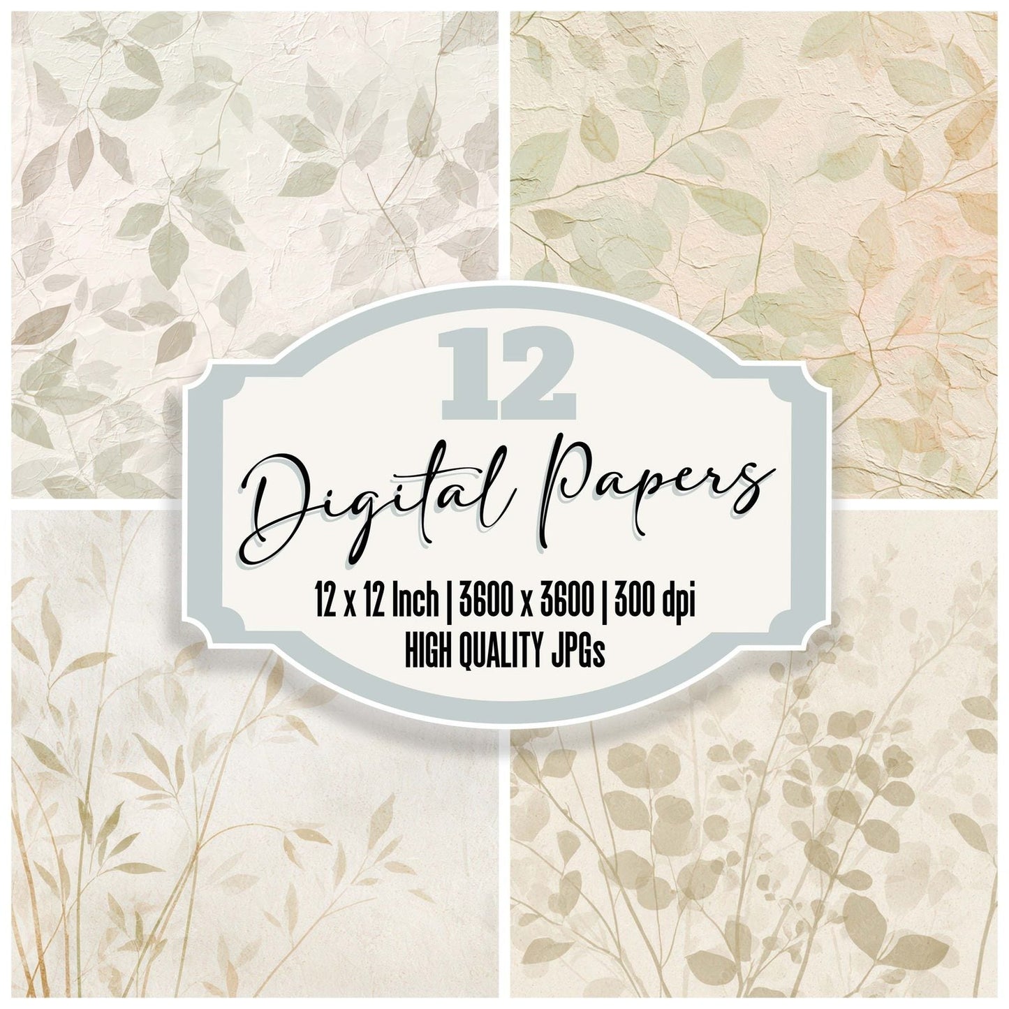 White Sage Imprint Digital Paper Pack (DDD008827)