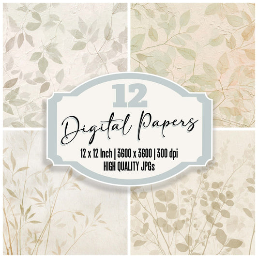 White Sage Imprint Digital Paper Pack (DDD008827)