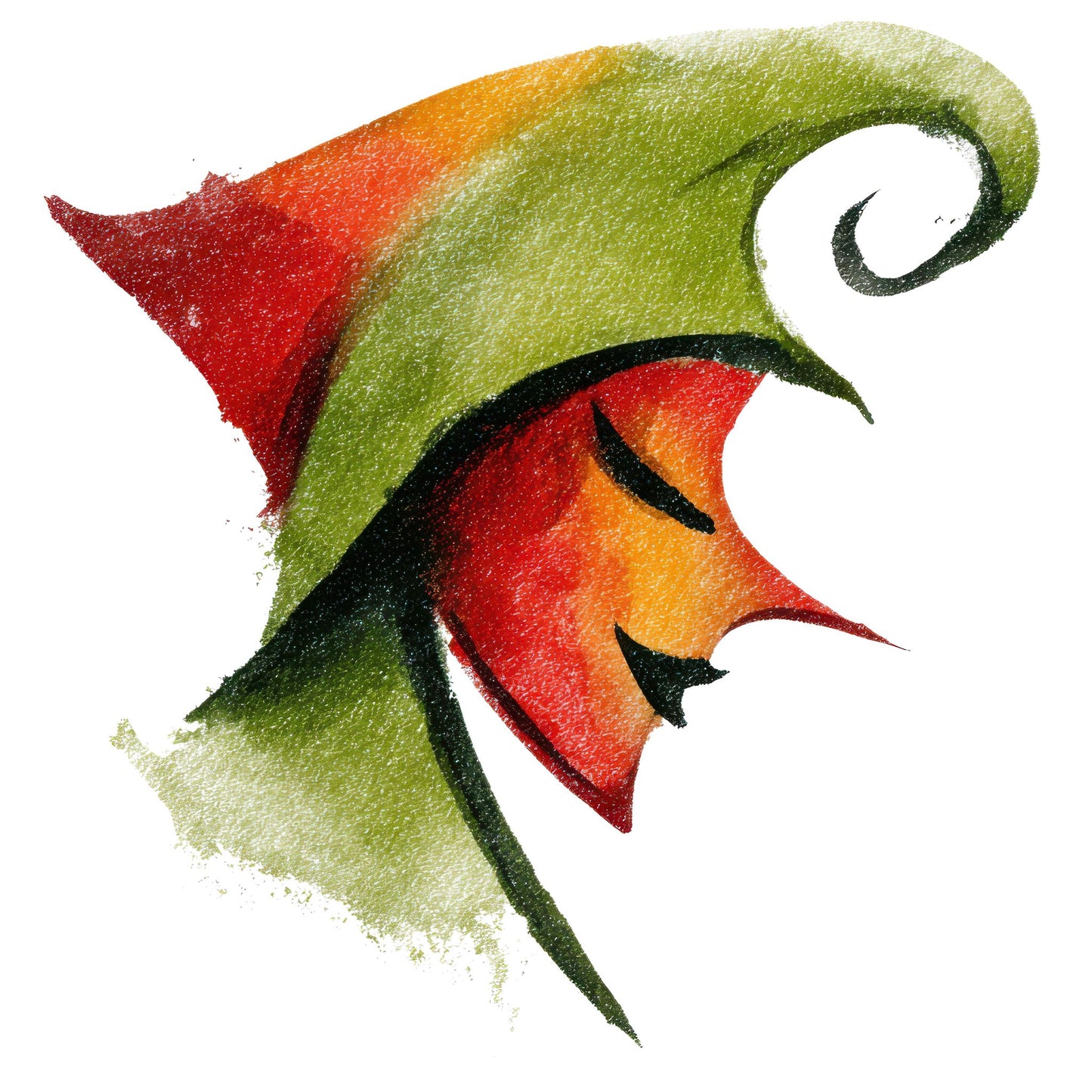 Abstract Elf Face Fussy Cut Sheets (DDD008919)